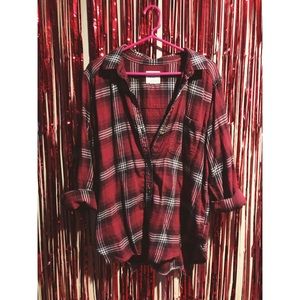 American Eagle Distressed Flannel